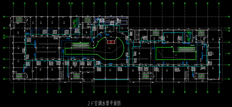 长兴阳光天地二层中央空调水管平面图